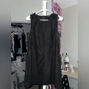 Black suede dress